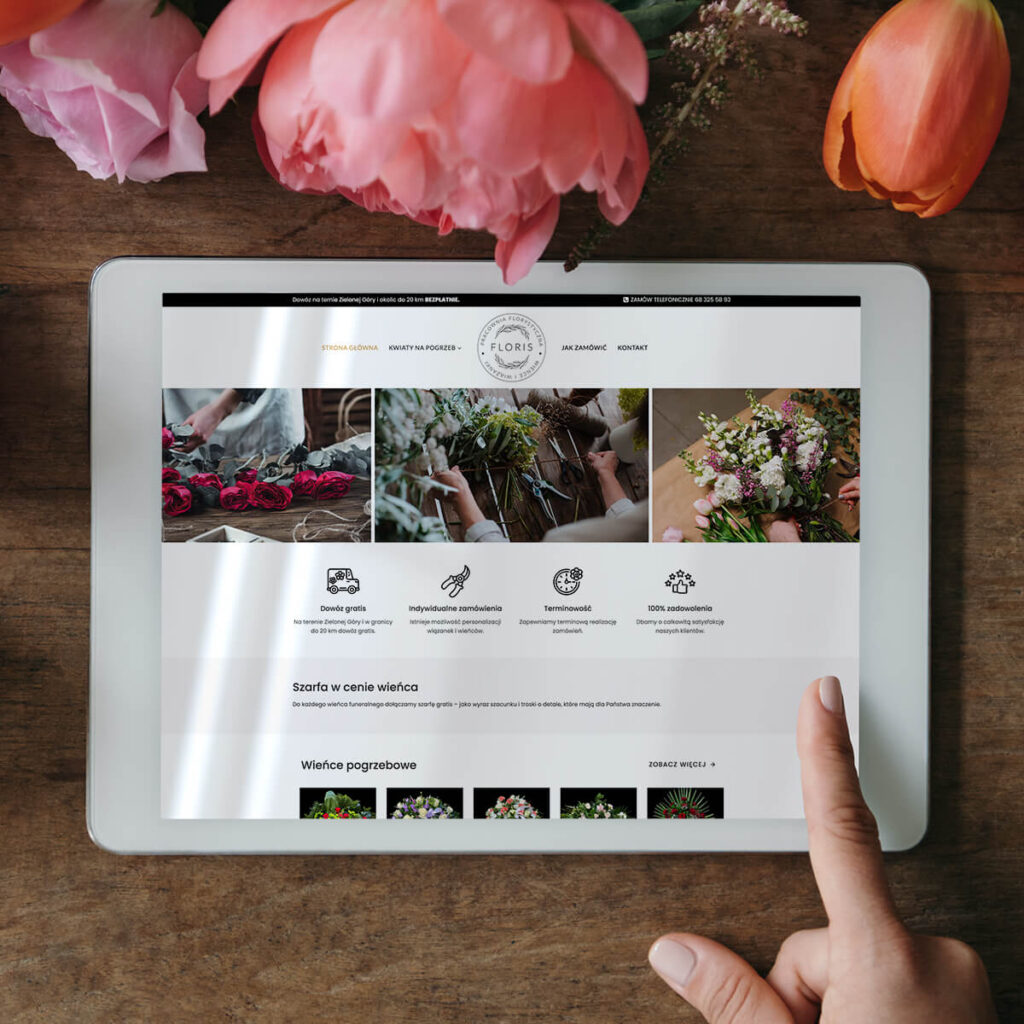 Strona internetowa pracowni florystycznej – woj. lubusk
