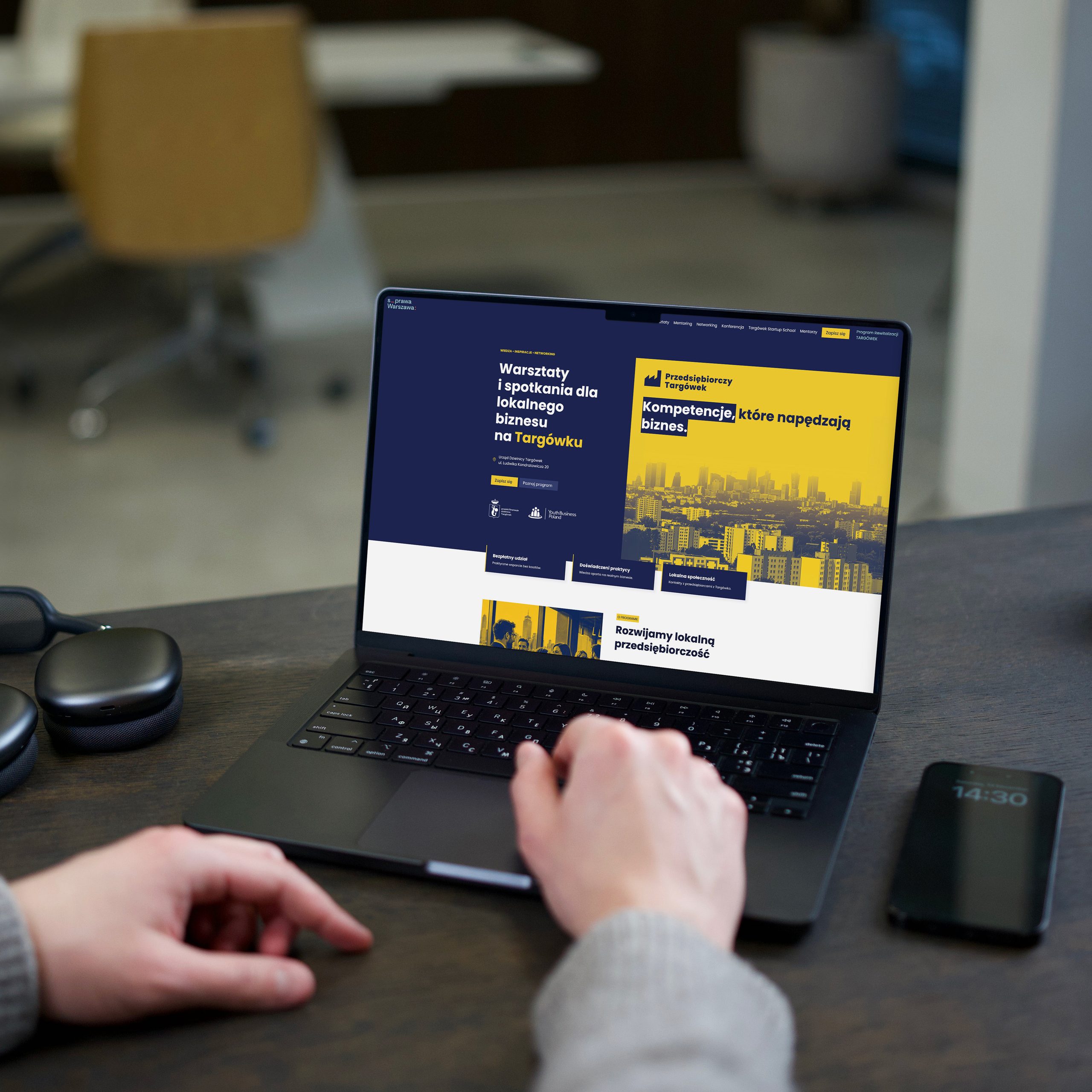 Przykład landing page Przedsiębiorczy Targówek