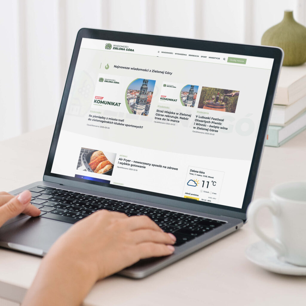 Strona internetowa serwisu informacyjnego – Zielona Góra