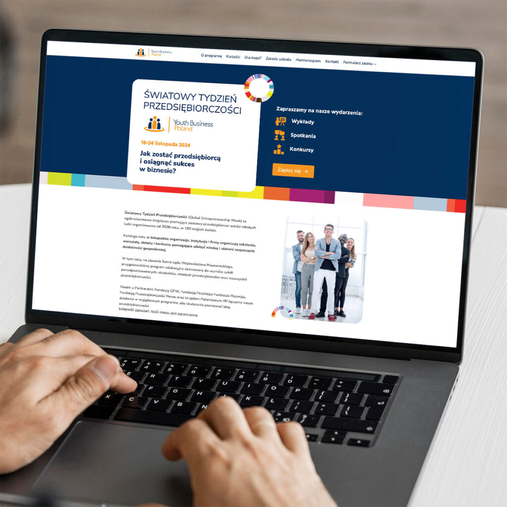 Strona promująca wydarzenie dla przedsiębiorców – Zielona Góra