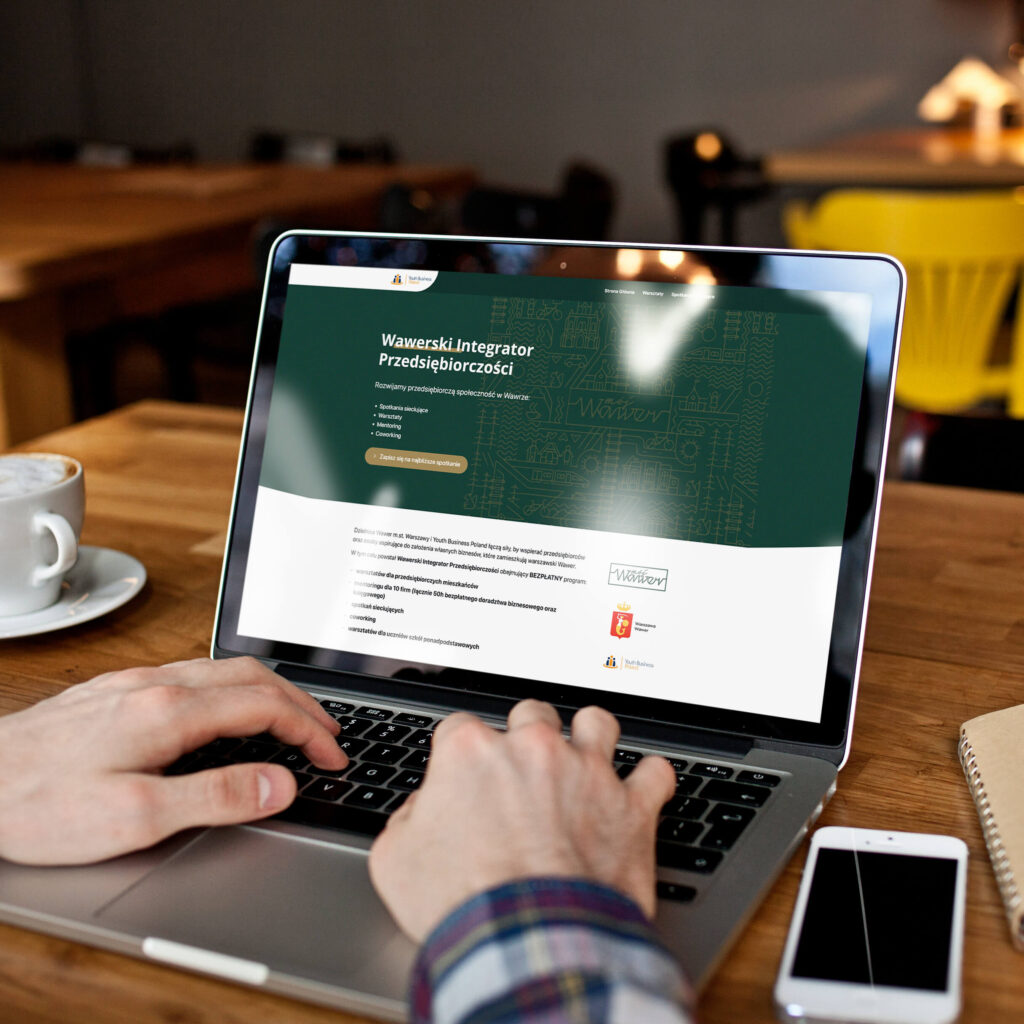 Strona internetowa Wawerski Integrator Przedsiębiorczości – projekt informacyjny